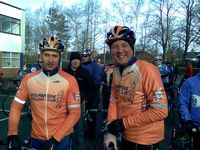 Neil hayward & Ian Austin at the Cheshire Cat cyclo sportive, March 