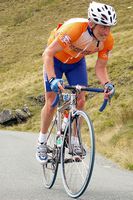 Roger Allen climbs the Bwlch y Groes, WWC 2007